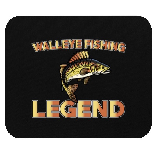 Great Walleye Fishing Legend Mouse Pads