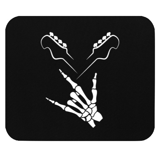Rocker Skeleton Hand Rock On Rock Star Guitar Mouse Pads