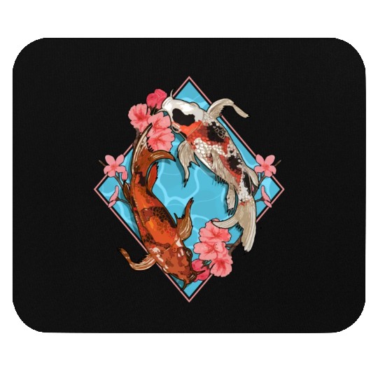 Cherry Blossom Nishikigoi Japanese Fish Koi Carp Mouse Pads