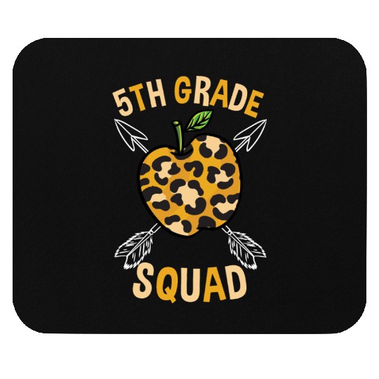 5th Grade Back To School Squad Leopard Print Mouse Pads