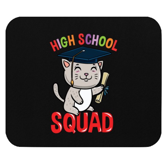 High School Squad Cat Back To School Mouse Pads