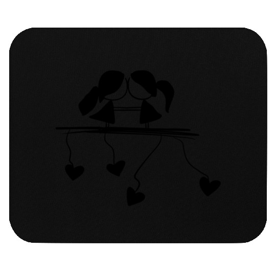 lesbian couple love symbol Mouse Pads
