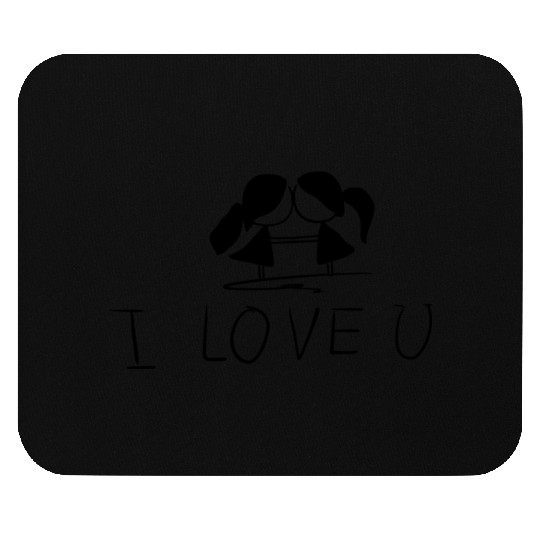 lesbian couple couple i love you Mouse Pads