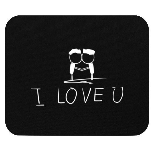 i love you gay couple Mouse Pads