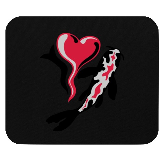 I Love Koi Fish Mouse Pads