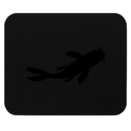 silhouette koi fish nishikigoi Mouse Pads
