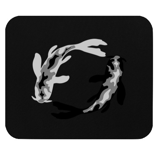 circle design 2 koi Mouse Pads