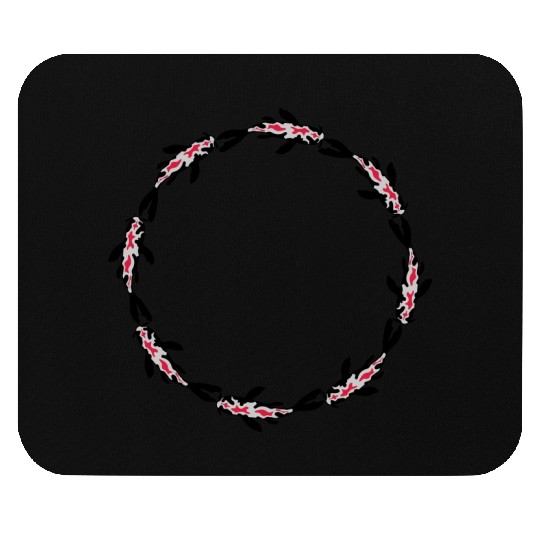 circle koi fish nishikigoi Mouse Pads