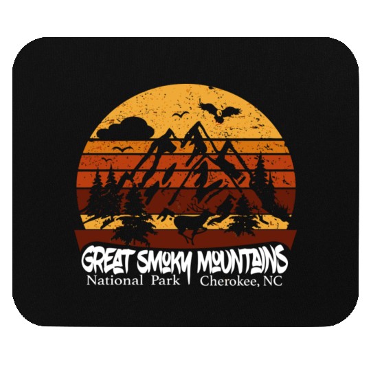 Great Smoky Mountains Cherokee Nc Vintage Souvenir Mouse Pads