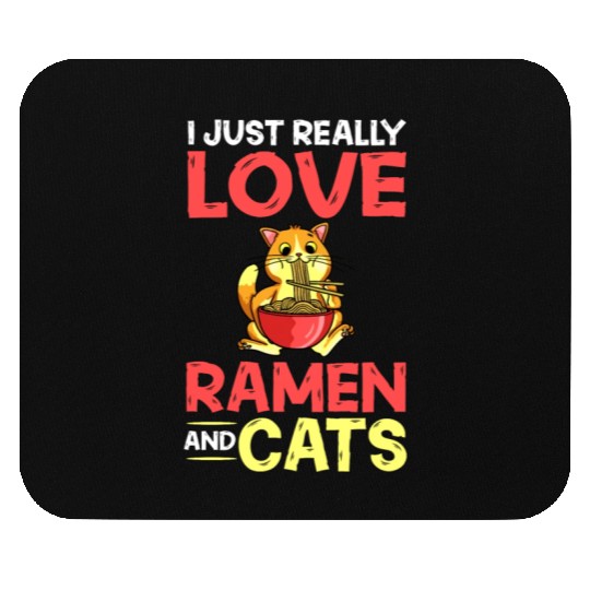 Ramen Cat Bowl Chicken Noodle Soup Japanese Mouse Pads