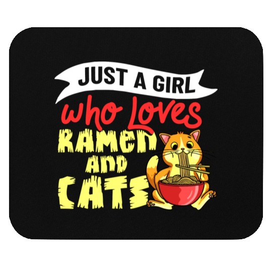 Ramen Cat Bowl Chicken Noodle Soup Japanese Mouse Pads