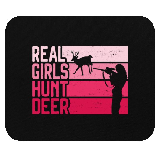 Buck Deer Hunting Hunter Girl Mouse Pads