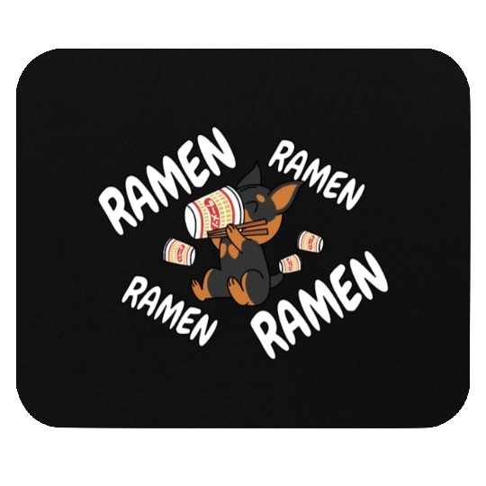 Miniature Pinscher Instant Ramen Noodles Mouse Pads