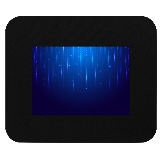 Navy Blue Glowing Neon Dots Mouse Pads