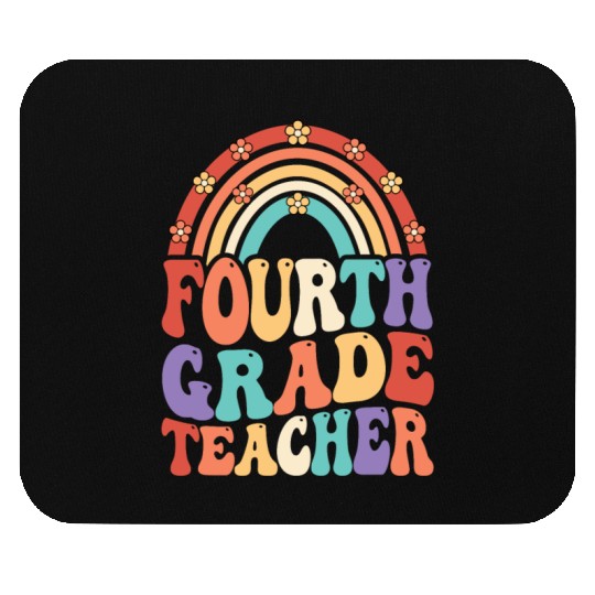 4th Grade Teacher Rainbow First Day Of School Mouse Pads
