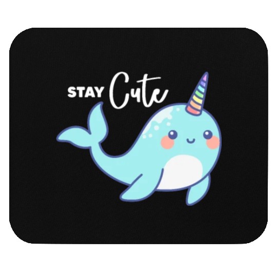Stay Cute, Narwhal Mouse Pads
