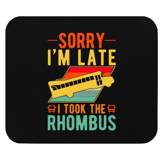 Math Teacher School Bus Driver Rhombus Mouse Pads