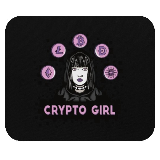 Crypto girl money smart Crypto girl money smart gi Mouse Pads