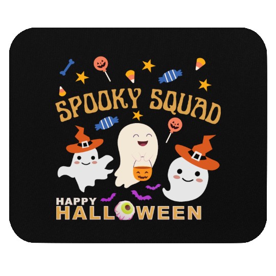 Happy Halloween, Spooky Squad, Cute Ghosts Design Mouse Pads