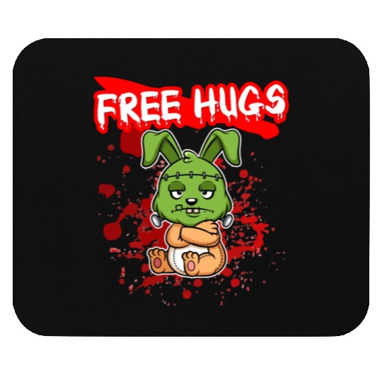Free Hugs Halloween Sarcasm Scary Creepy Costume Mouse Pads