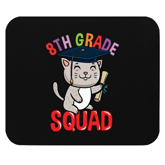 8th Grade Squad Cat Back To School Mouse Pads