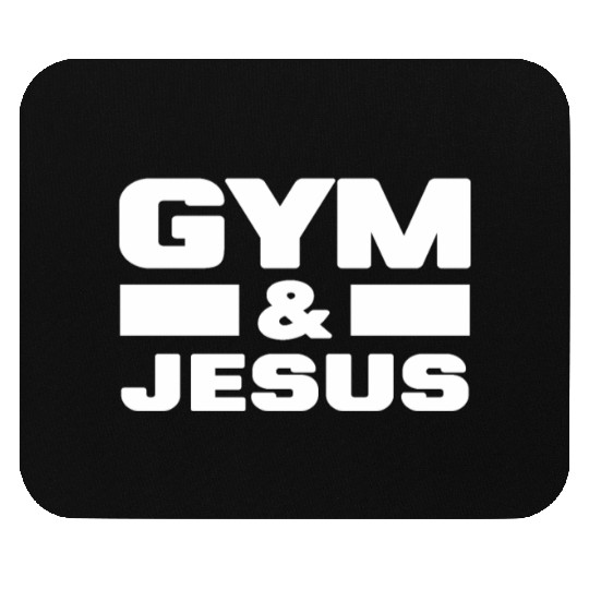 Gym and Jesus Christian Workout Gym and Jesus Mouse Pads