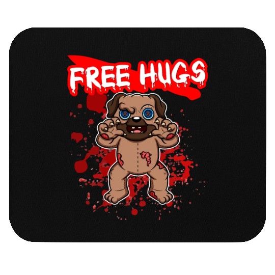 Free Hugs Halloween Sarcasm Scary Creepy Costume Mouse Pads