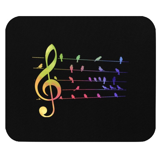 Colorful Birds Musical Notes Music Teacher Mouse Pads