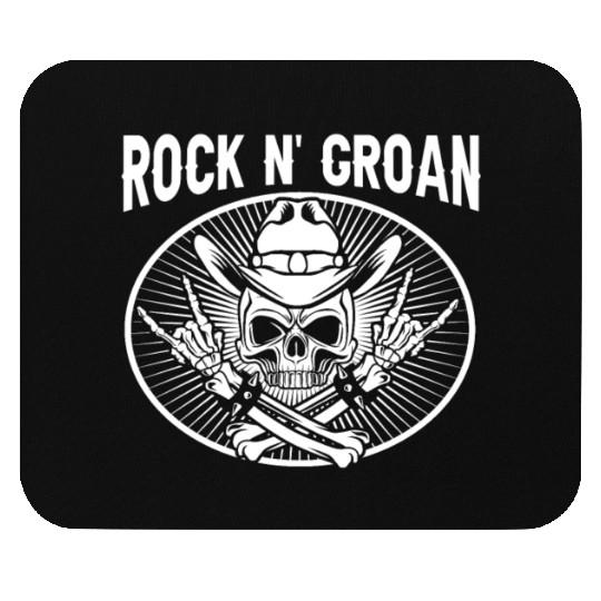 Halloween Cowboy Skeleton Rocker Hand Rock Mouse Pads