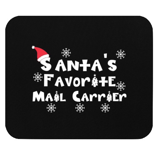Santa'S Favorite Mail Carrier Christmas Postal Wor Mouse Pads