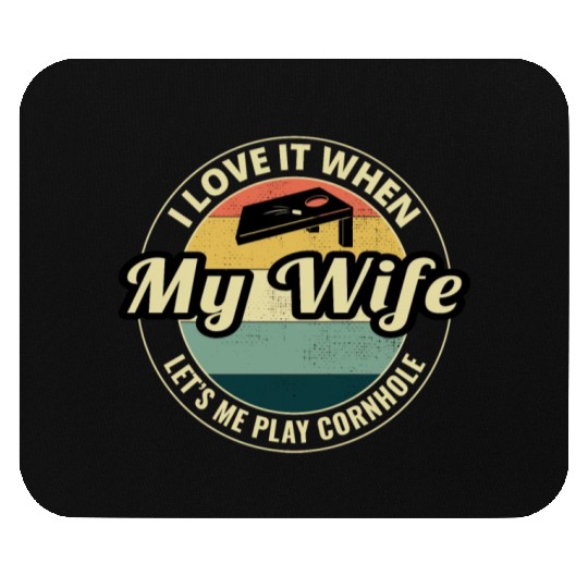 Cornhole Bean Bag Toss Lawn Game Husband Wife Mouse Pads