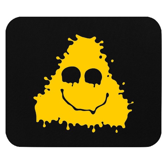 Yellow Smile Face triangle Mouse Pads