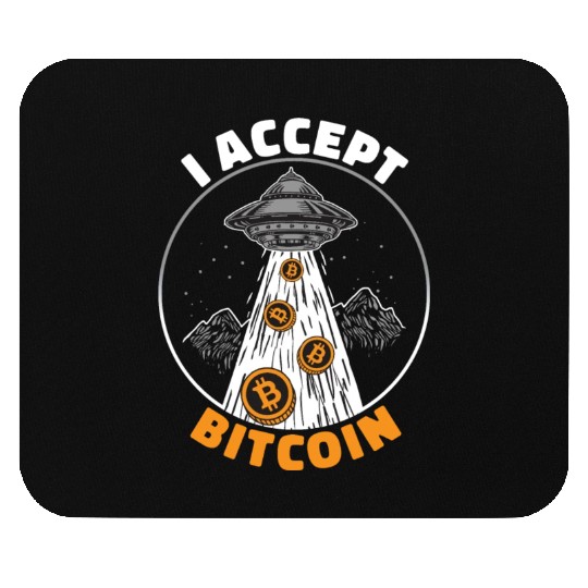Cryptocurrency I Accept Bitcoin UFO Mouse Pads