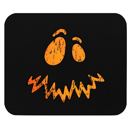 Jack O Lantern Scary Carved Pumpkin Face Mouse Pads