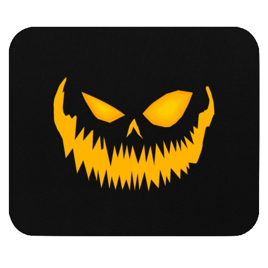 Jack O Lantern Spooky Pumpkin Face Halloween Mouse Pads