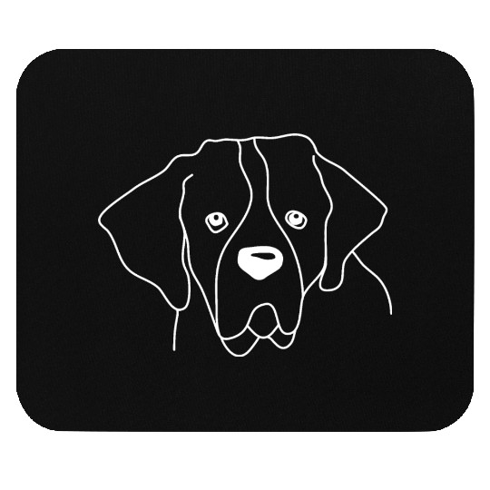 Saint Bernard White Mouse Pads