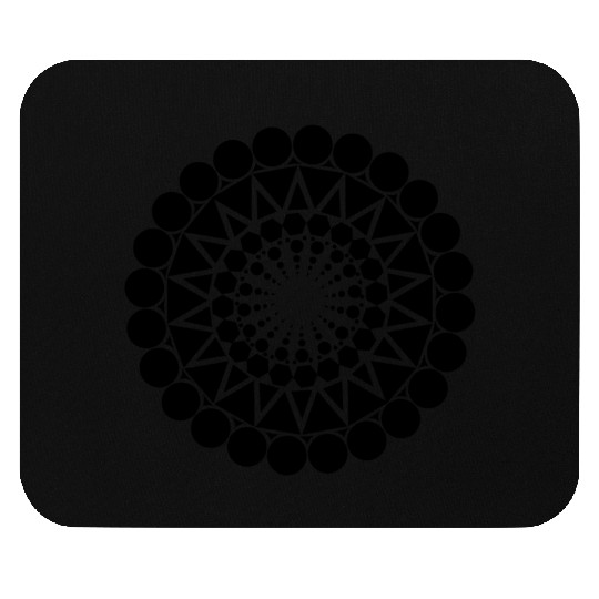 Geometric Triangle Mandala Round Pattern Shape Mouse Pads