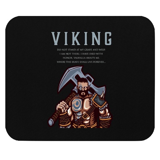 Viking Warrior Valhalla Awaits Me 1 Mouse Pads