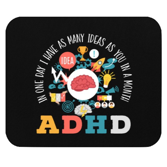 ADHD Warrior Embrace Neurodiversity ADHD Awareness Mouse Pads