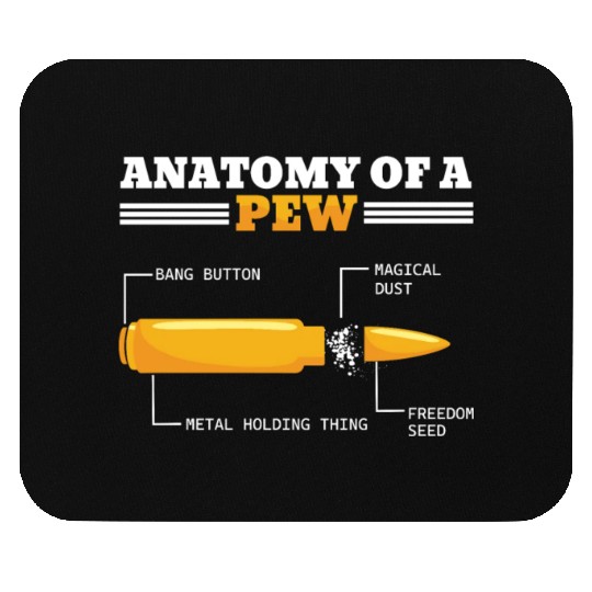 Gun Funny Definition Anatomy Of Bullet Mouse Pads