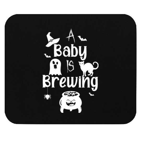 A Baby Is Brewing Maternity Halloween Women Funny Mouse Pads