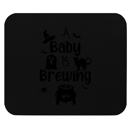 A Baby Is Brewing Maternity Halloween Women Funny Mouse Pads