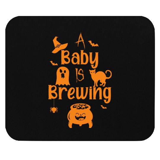 A Baby Is Brewing Maternity Halloween Women Funny Mouse Pads