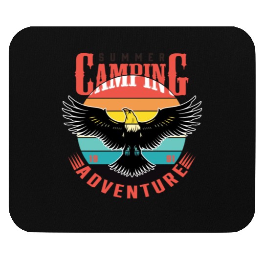 summer camping adventure Mouse Pads