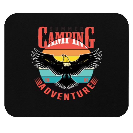 summer camping adventure Mouse Pads