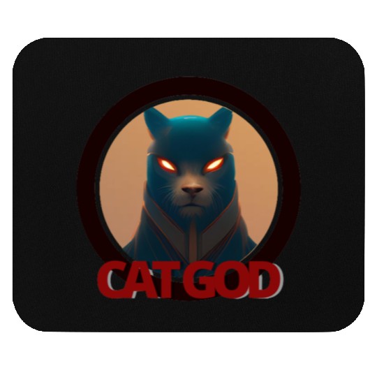 Samurai Cat God Mouse Pads