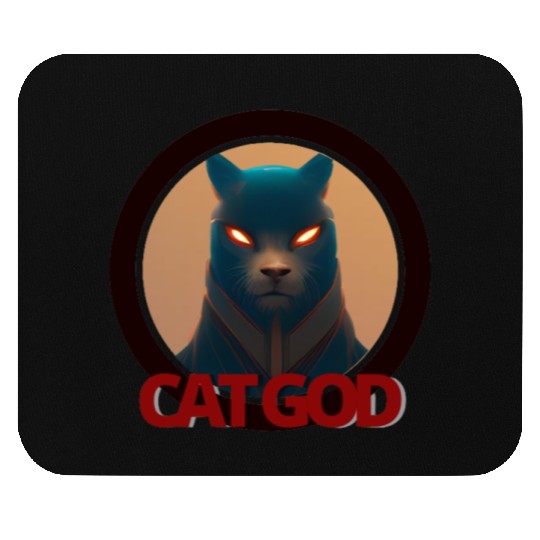 Samurai Cat God Mouse Pads