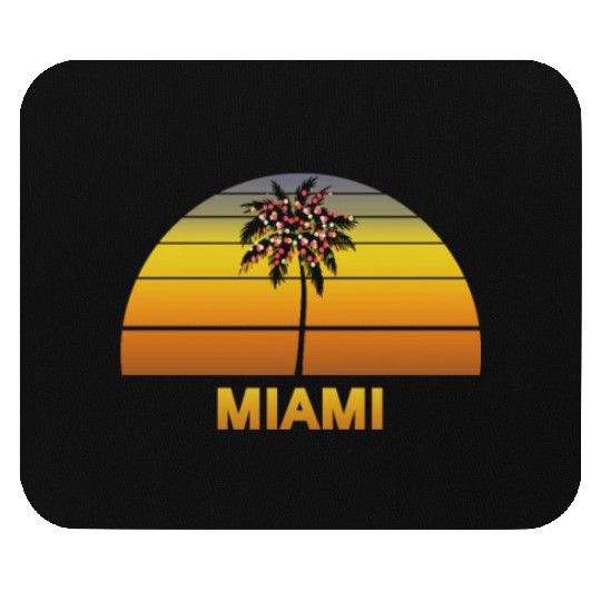 Miami Florida Palm Tree Christmas Lights Family Mouse Pads