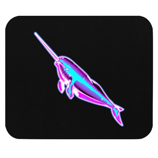 Synthwave Narwhal Mouse Pads