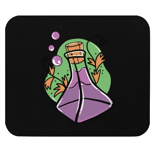 A glass of purple poison with Fall leaves Mouse Pads
